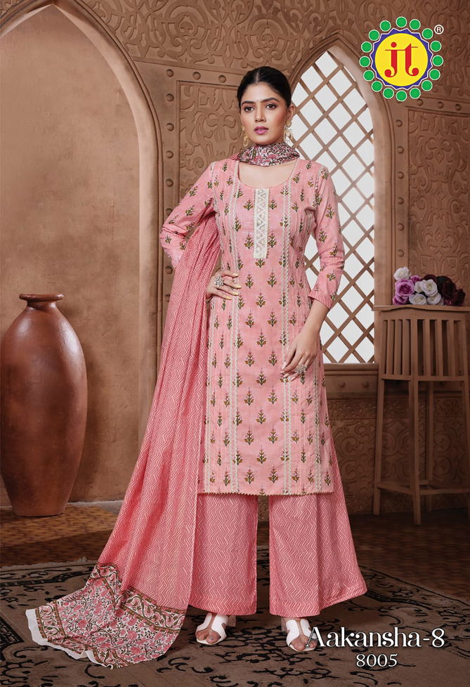 Jt Aakansha 8 Designer Cotton Dress Material Catalog
